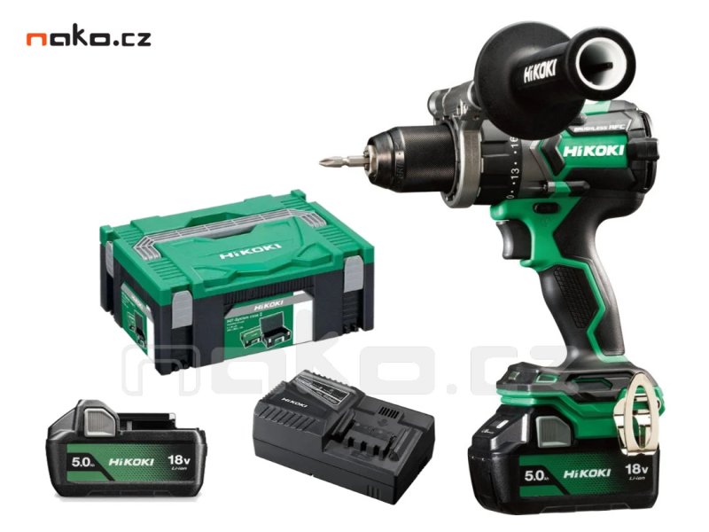 HiKOKI DV18DCWPZ bezuhlíková příklepová aku vrtačka 18V 2x 5Ah LiIon RFC, Hitbox
