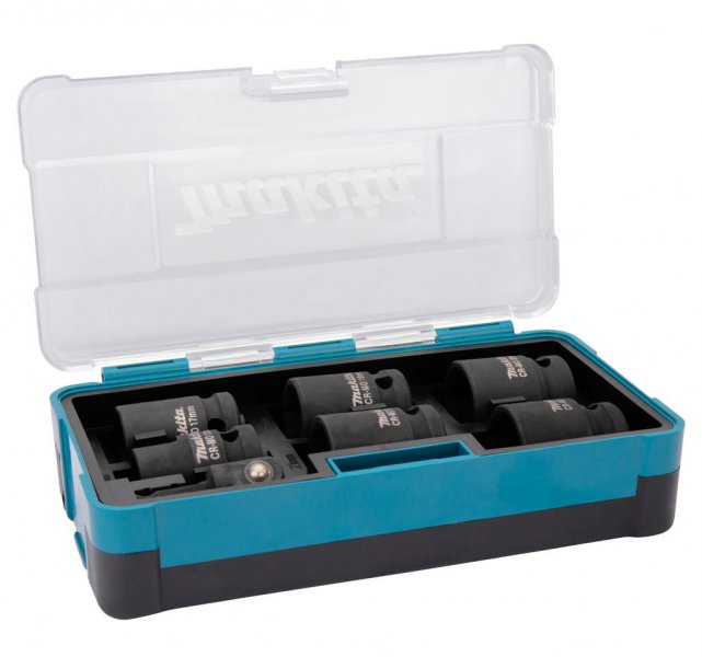 MAKITA E-16592 sada průmyslových rázových hlavic 1/2´´ 7ks square drive Impact BLACK Obrázek