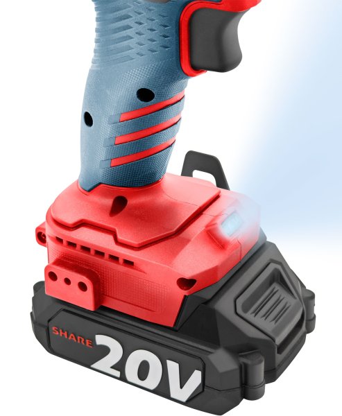 EXTOL PREMIUM 8891806 příklepová aku vrtačka SHARE20V LiIon 2x 2Ah 20V brushless Obrázek