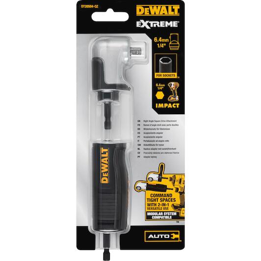 DeWALT DT20504 pravoúhlý šroubovací nástavec na hlavice 1/4" 2v1 rázový EXTREME IMPACT Obrázek