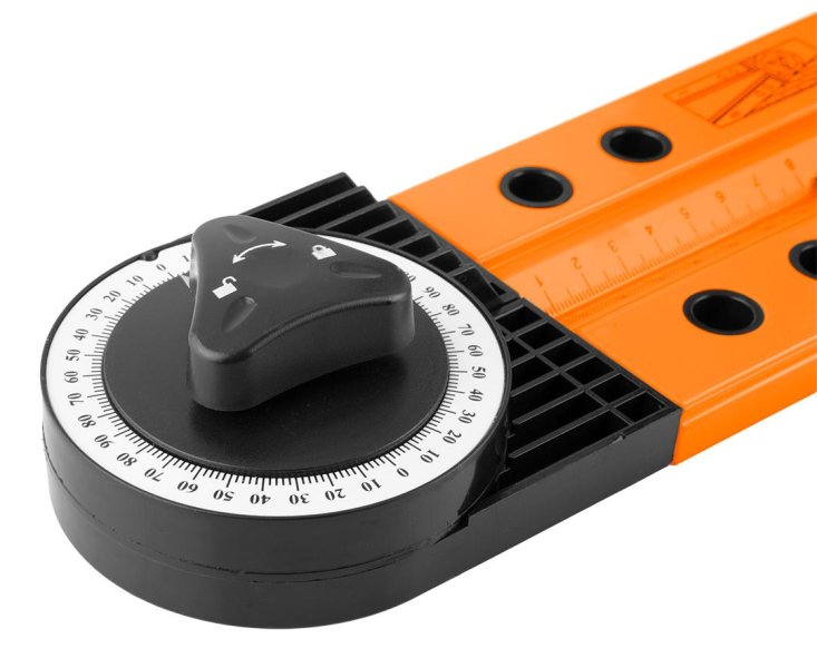 TOPEX NEO TOOLS 72-225 multifunkční úhloměr stavitelný 500mm s tužkou, 2 libely Obrázek