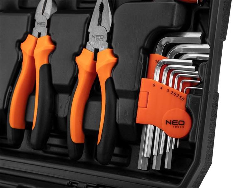 NEO TOOLS 10-200 sada nářadí a gola hlavic v kufříku, 60 dílů Obrázek