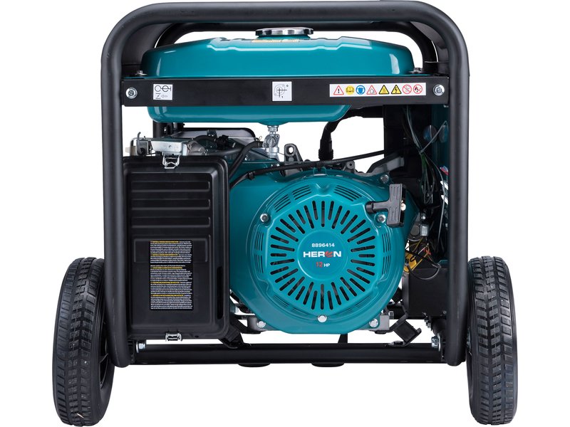 HERON 8896414 elektrocentrála benzínová 6,0kW, s el. startem a podvozkem Obrázek