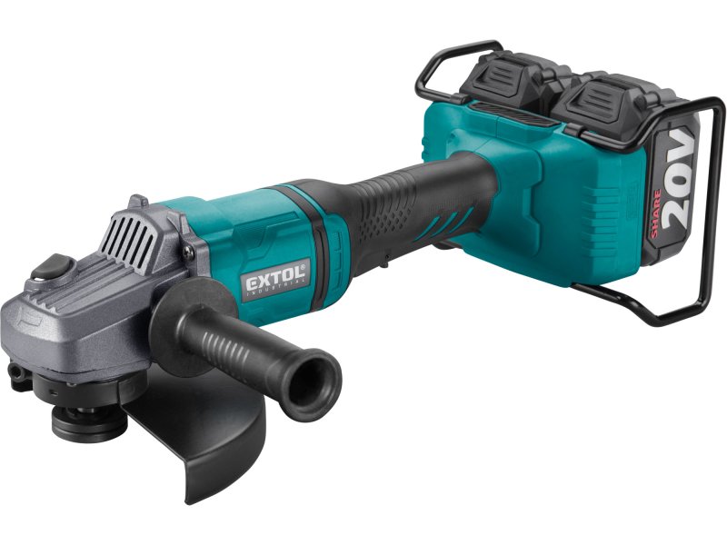 EXTOL INDUSTRIAL 8791846 úhlová aku bruska 150/180mm 2x 4Ah LiIon SHARE20V bezuhlíková