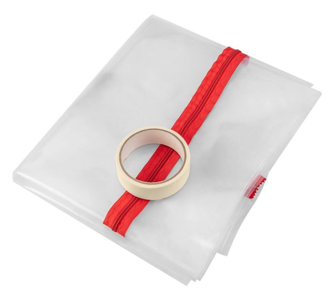 NEO TOOLS 49-801 protiprachová igelitová dveřní clona se zipem 2,14 x 1,21m tvar "I" Obrázek