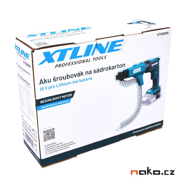 XTline XT102825 aku šroubovák na sádrokarton bezuhlíkový XTpower 18V bez aku Obrázek