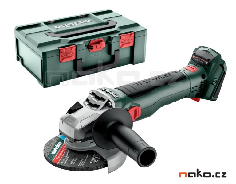 METABO W 18 LT BL 11-125 bezuhlíková aku úhlová bruska bez baterie v metaBOXU 613052840 Obrázek