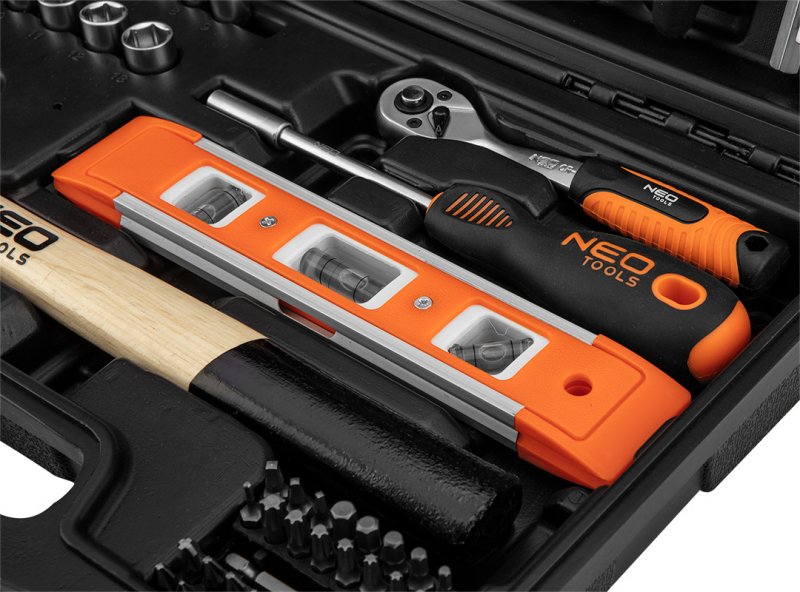 NEO TOOLS 10-200 sada nářadí a gola hlavic v kufříku, 60 dílů Obrázek
