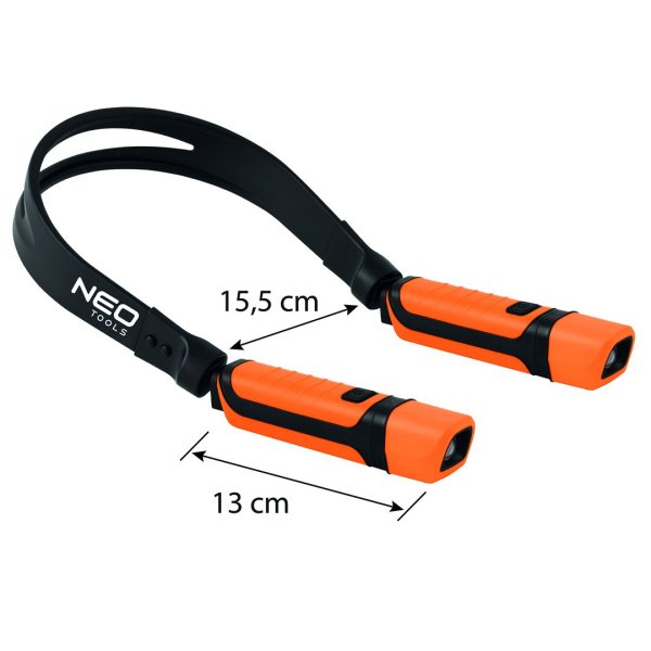 NEO TOOLS 99-112 svítilna na krk LED 300lm nabíjecí USB Obrázek
