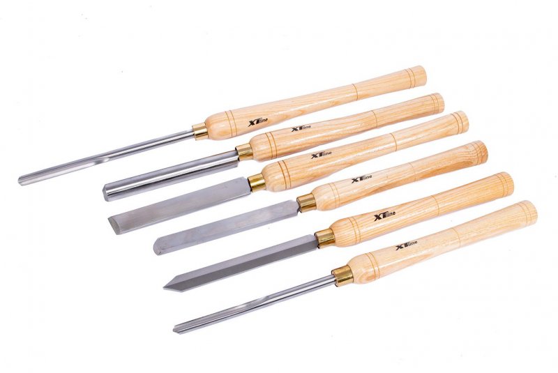 XTline XT790500 sada soustružnických struhů s dřevěnou rukojetí 6ks Obrázek