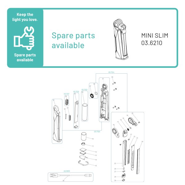 SCANGRIP MINI SLIM - FOR LIFE ultra štíhlá inspekční svítilna 3v1 USB-C 03.6210 Obrázek