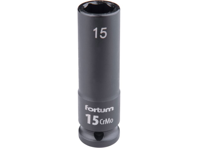 FORTUM 4703215 hlavice 1/2" nástrčná 15mm úderová průmyslová 78mm prodloužená CrMoV