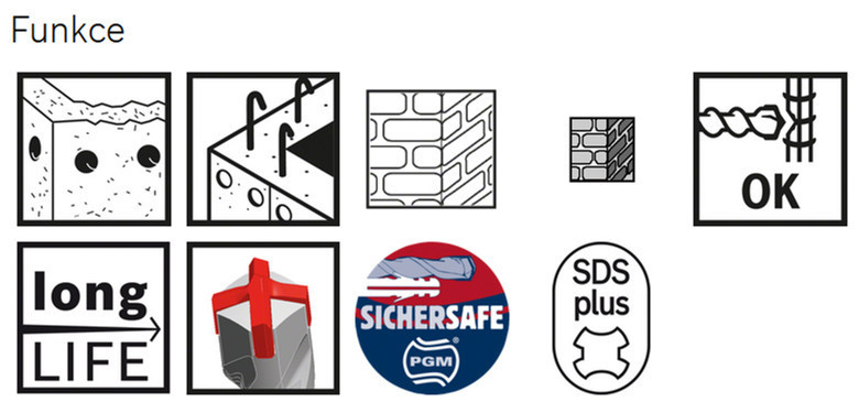 Vrták do kladiv sds-plus-5x 6 x 100 x 160 mm Obrázek