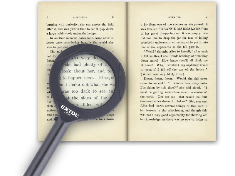 EXTOL LIGHT 43159 lupa se světlem 80lm, 5x zvětšení Obrázek