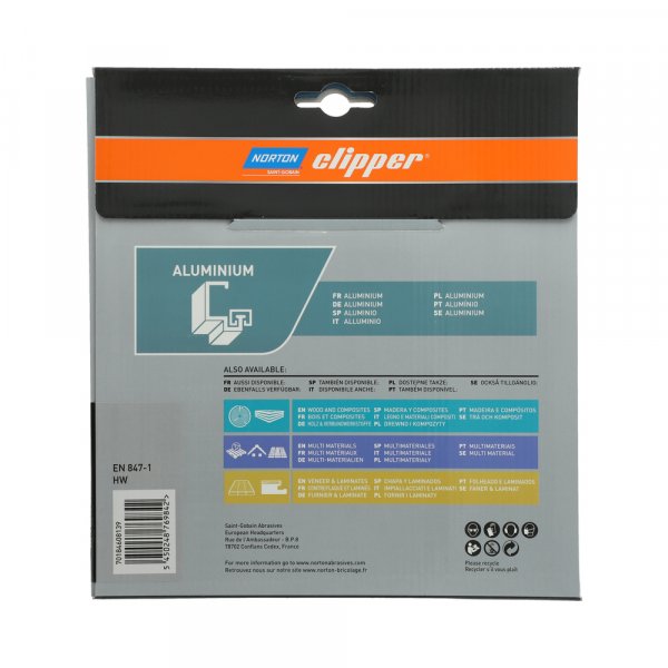 NORTON clipper 255x30mm 80z TCGneg pilový kotouč na hliník Obrázek
