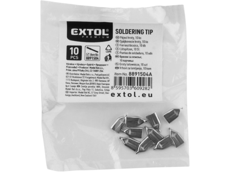 EXTOL PREMIUM 8891504A hroty pájecí pro 8891504, 10ks Obrázek