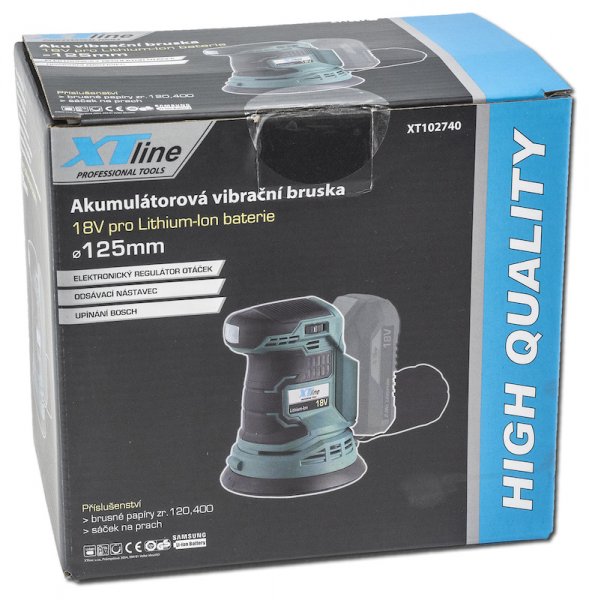 XTline XT102740 aku excentrická bruska LiIon 18V LiIon bez akumulátoru Obrázek