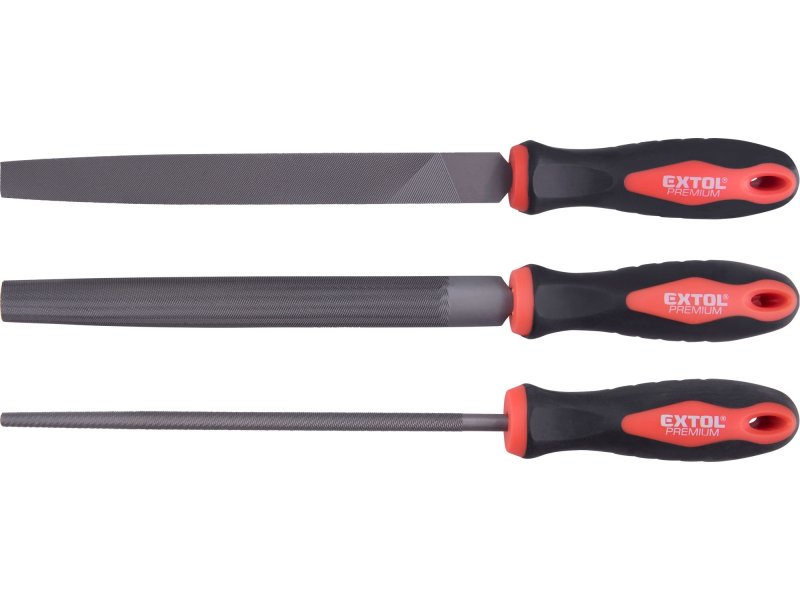 EXTOL PREMIUM 8803610 sada pilníků dílenských 200mm sek 2, 3ks
