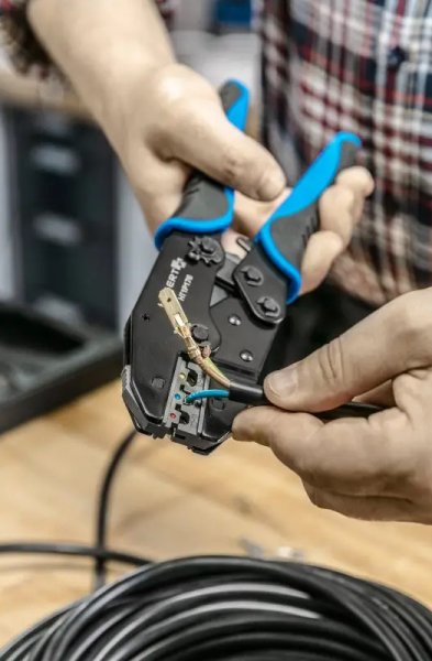 HOGERT HT1P176 kleště lisovací ráčnové s výměnnými čelistmi Obrázek