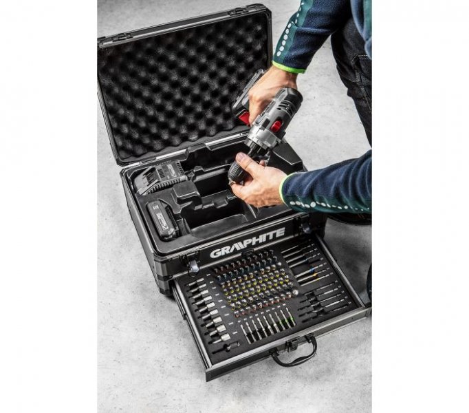 GRAPHITE ENERGY+ 58G022-PS15 aku vrtačka 18V Li-Ion Obrázek