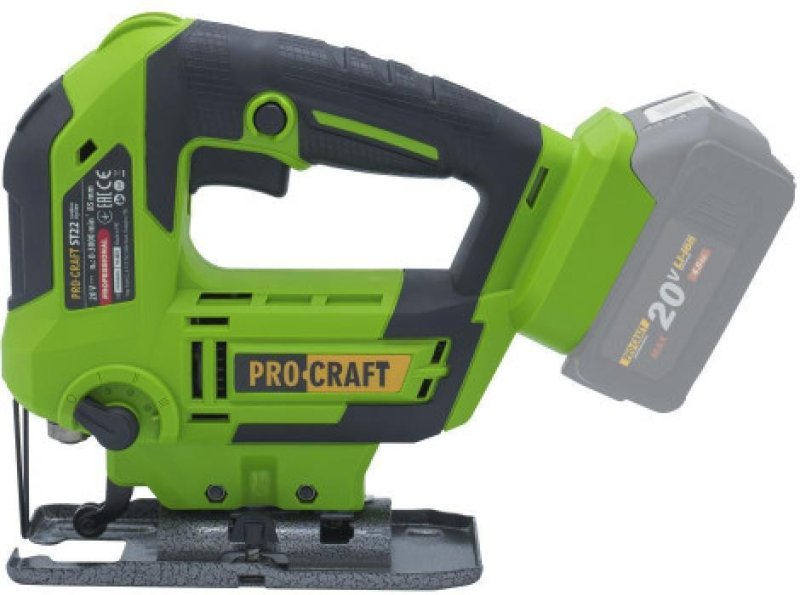 PROCRAFT ST22 aku přímočará pila bezuhlíková LiIon 20V bez aku Obrázek
