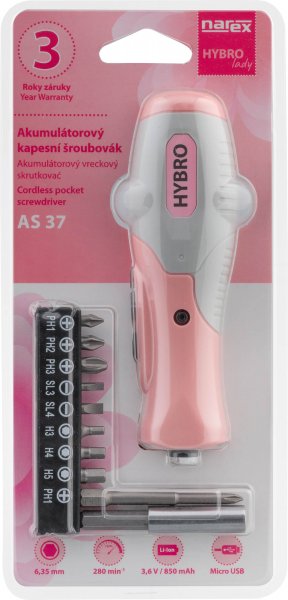 NAREX AS 37 HYBRO LADY aku šroubovák Obrázek