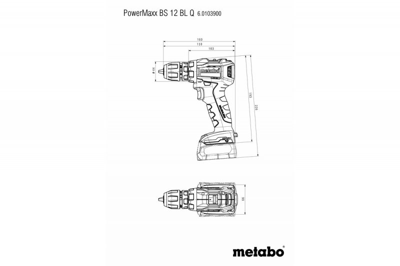 METABO PowerMaxx BS 12 BL Q (2x2Ah) 12V aku vrtačka s výměnným sklíčidlem Obrázek