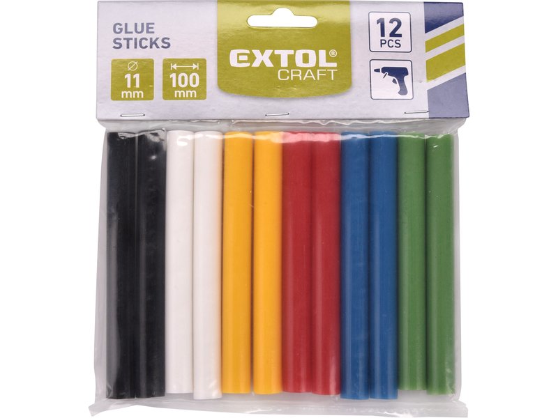EXTOL CRAFT 9909 tyčinky tavné barevné mix. 11x100mm