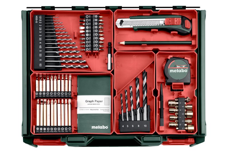 METABO BS 18 L SET aku vrtačka MOBILNÍ DÍLNA 18V 2x2Ah LiIon metaBOX 602321710 Obrázek