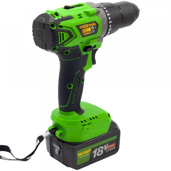 PROCRAFT PA18BL bezuhlíková aku vrtačka LiIon 18V 2x 4Ah Obrázek
