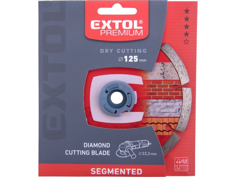 EXTOL PREMIUM kotouč diamantový segmentový pr. 125, 108712