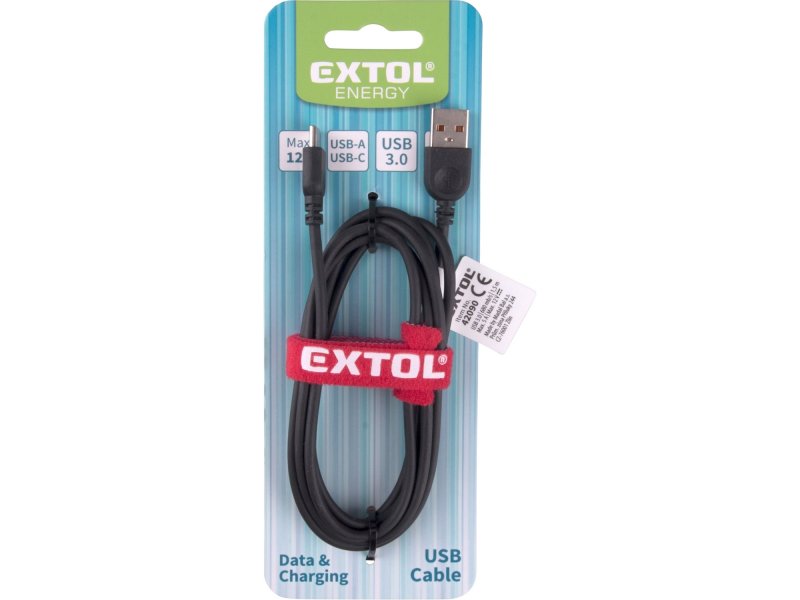 EXTOL ENERGY 42090 kabel USB, USB-C–USB-A, 1,5m