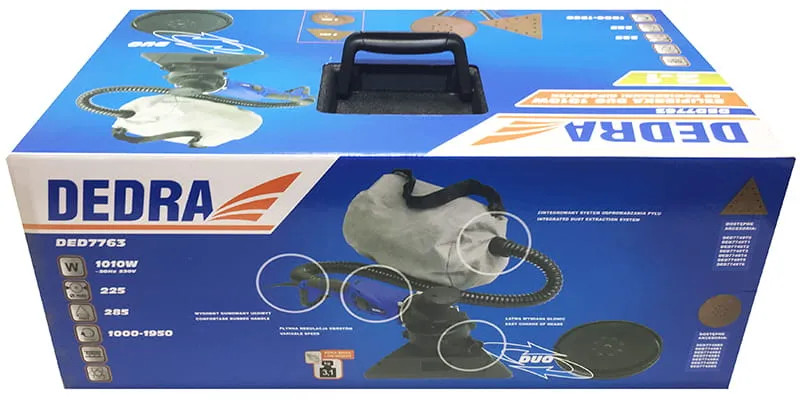 DEDRA DED7763 DUO bruska na sádrokarton Obrázek