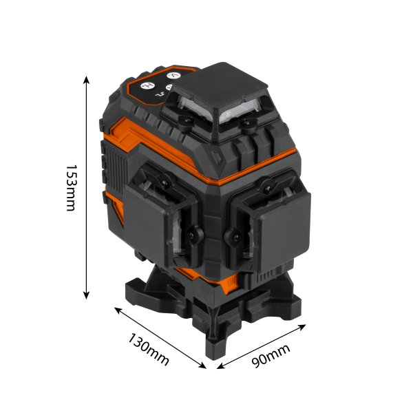 NEO TOOLS 75-140 křížový samonivelační 3D laser 3x 360° 20m se zeleným paprskem, LiIon Obrázek