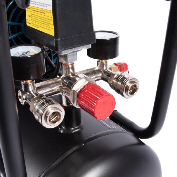 XTline XT2024 tichý bezolejový přenosný dvoupístový kompresor 24 l Obrázek