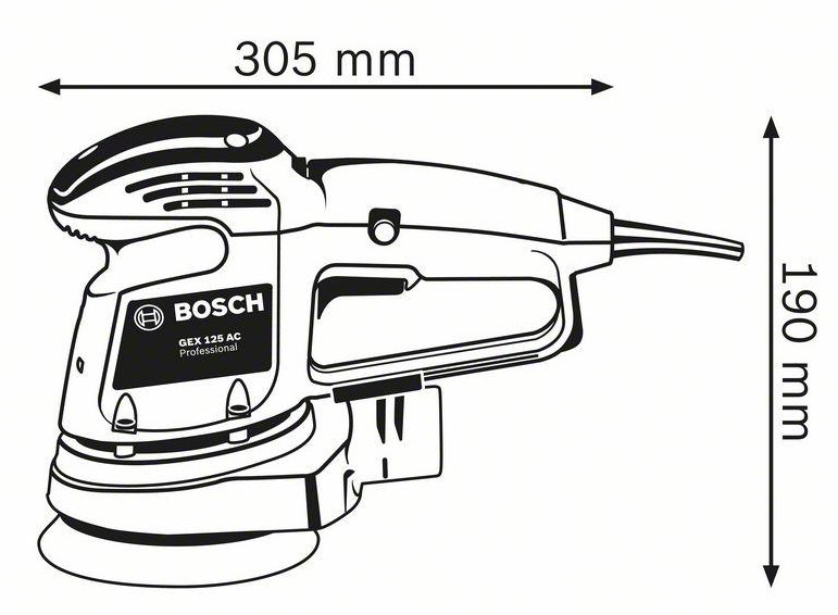 BOSCH GEX 34-125 excentrická bruska 125mm Obrázek