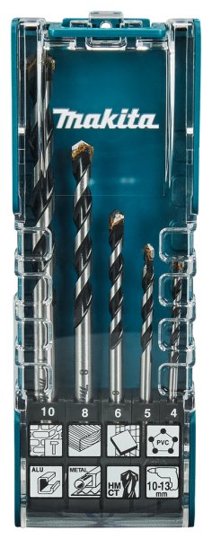 MAKITA E-14255 sada vrtáků s válcovou stopkou univerzálních Multimateriál 5 ks