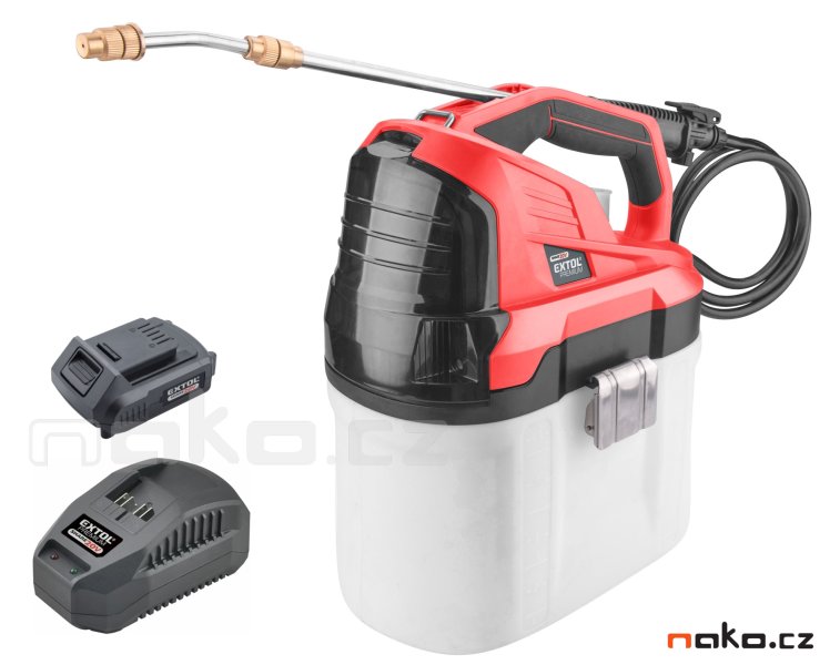 EXTOL PREMIUM 8891878 Aku tlakový postřikovač 7,5l SHARE20V, 20V Li-ion, 2000mAh Obrázek