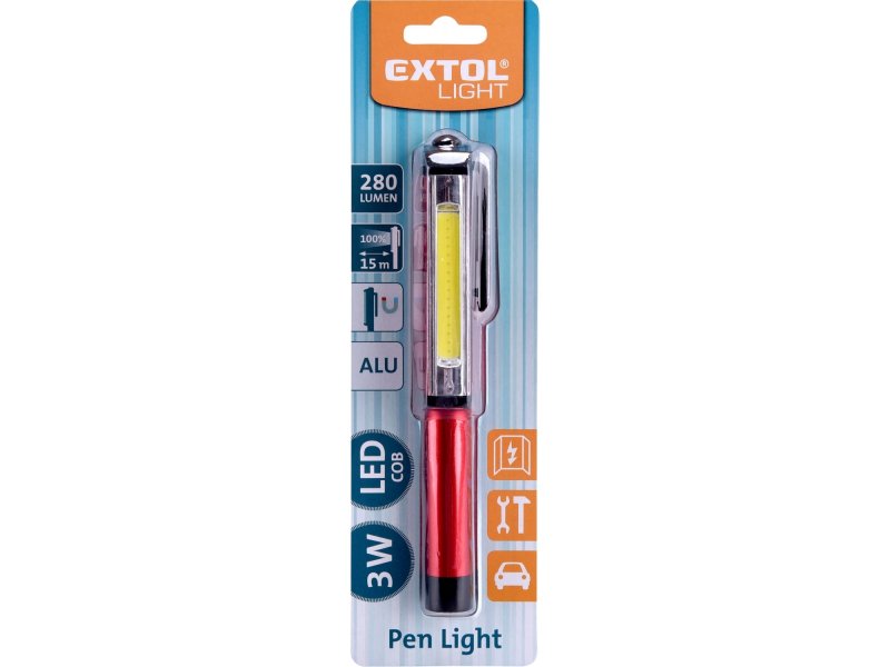 EXTOL LIGHT 43118 svítilna tužka, 280lm COB