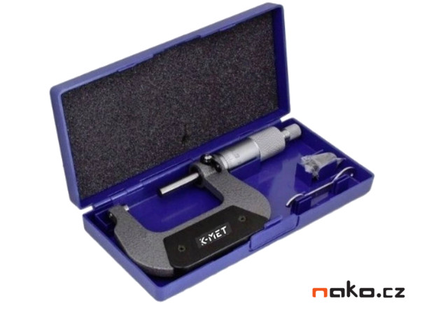 KINEX 7006 mikrometr třmenový 50-75 mm/0,01mm, ČSN 25 1420, DIN 863 Obrázek