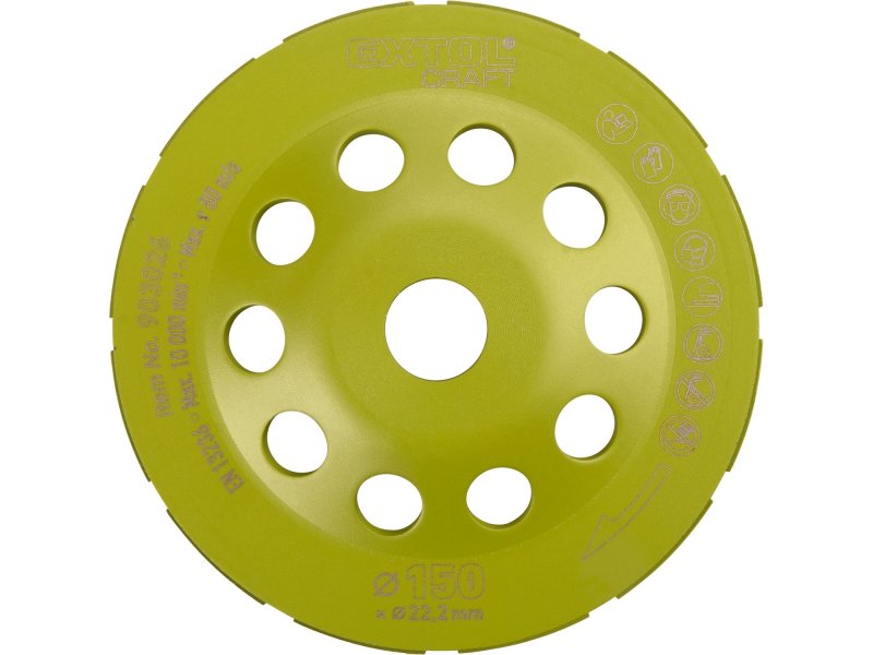 EXTOL CRAFT 903026 kotouč diamantový brusný dvouřadý 150x22,2mm Obrázek