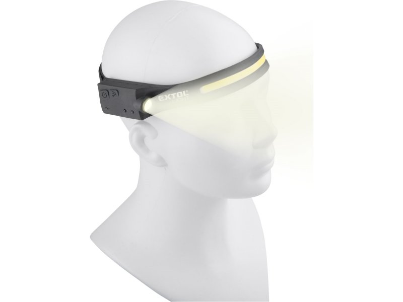 EXTOL LIGHT 43186 čelovka s IR čidlem 350lm, USB nabíjení, COB, XPE LED Obrázek