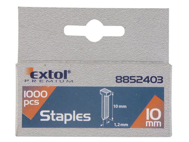 EXTOL PREMIUM hřebíky 10mm, 2,0x0,52x1,2mm, 1000ks, 8852403