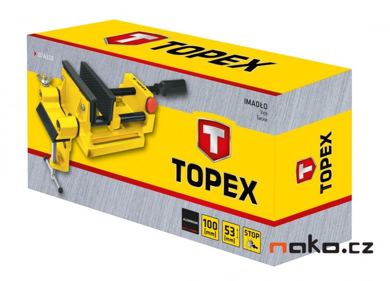 TOPEX 07A310 svěrák modelářský 100mm s upínáním