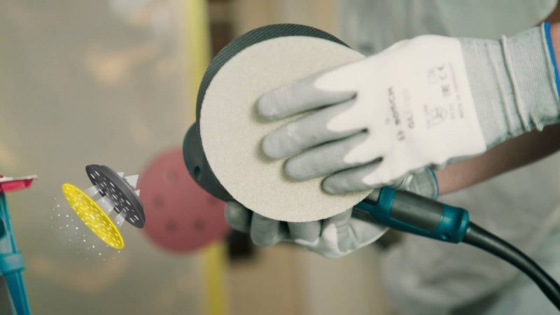 BOSCH brusná mřížka 150mm G100 na suchý zip M 480 net 2608900699 Obrázek