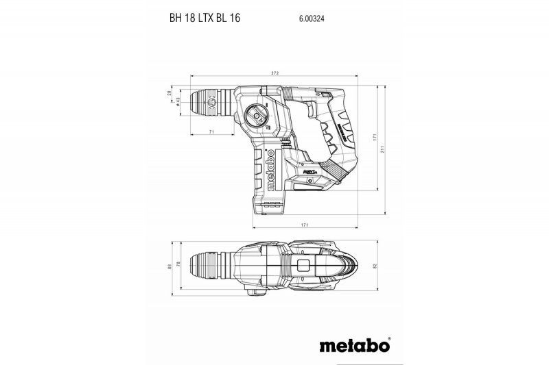 METABO Combo Set 2.5.2 aku vrtačka a kladivo BS 18 LT BL+BH 18 LTX BL 16, 2+4Ah, 685182000