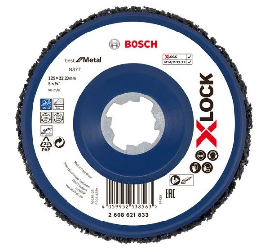 BOSCH porézní čistící kotouč na barvu 125mm N377 X-LOCK 2608621833 Obrázek