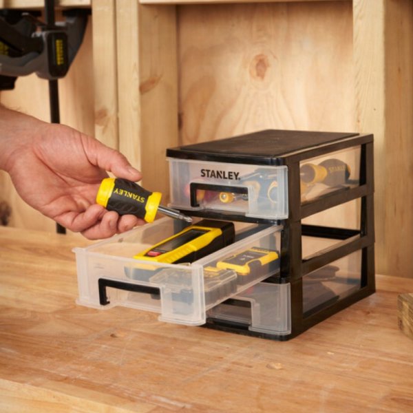 STANLEY STST40710-1 průhledný organizér s boxy na nářadí Obrázek