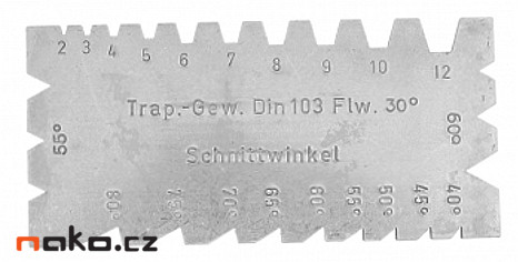 KINEX 1127 šablona na měření úhlů soustružnických nožů