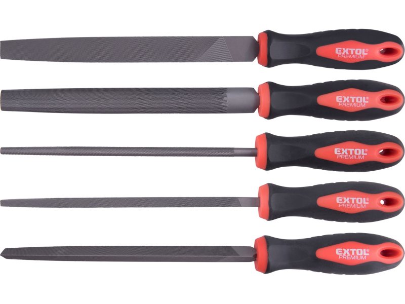EXTOL PREMIUM 8803611 sada pilníků dílenských 200mm sek 2, 5ks
